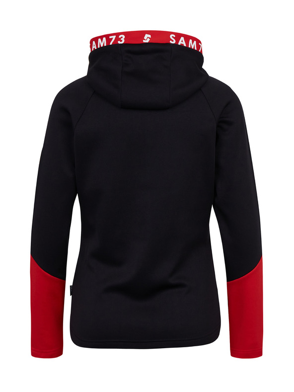 Sam 73 Felpa da donna rossa e nera con cappuccio SAM 73 Marta