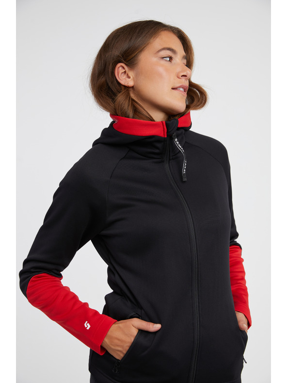 Sam 73 Felpa da donna rossa e nera con cappuccio SAM 73 Marta