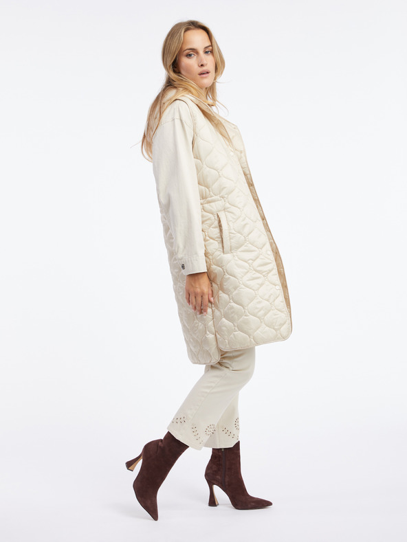Orsay Gilet lungo imbottito beige da donna ORSAY