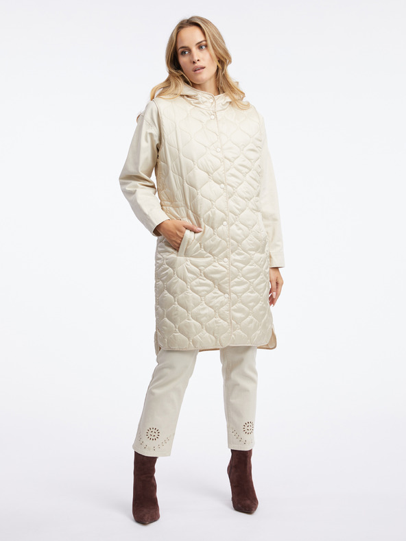 Orsay Gilet lungo imbottito beige da donna ORSAY