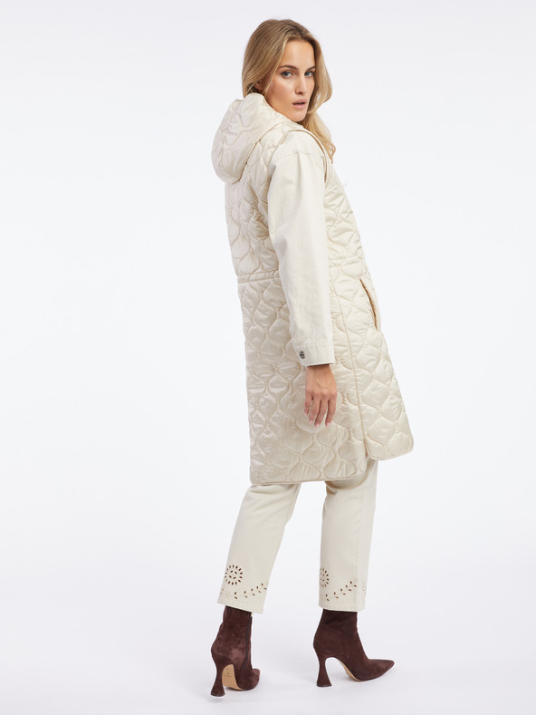 Orsay Gilet lungo imbottito beige da donna ORSAY