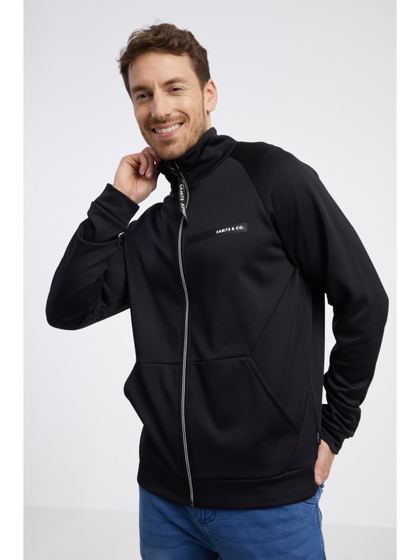 Sam 73 Felpa nera con zip da uomo SAM 73 Darth