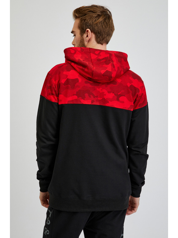 Sam 73 Felpa con cappuccio rossa e nera da uomo SAM73 Aquamarine