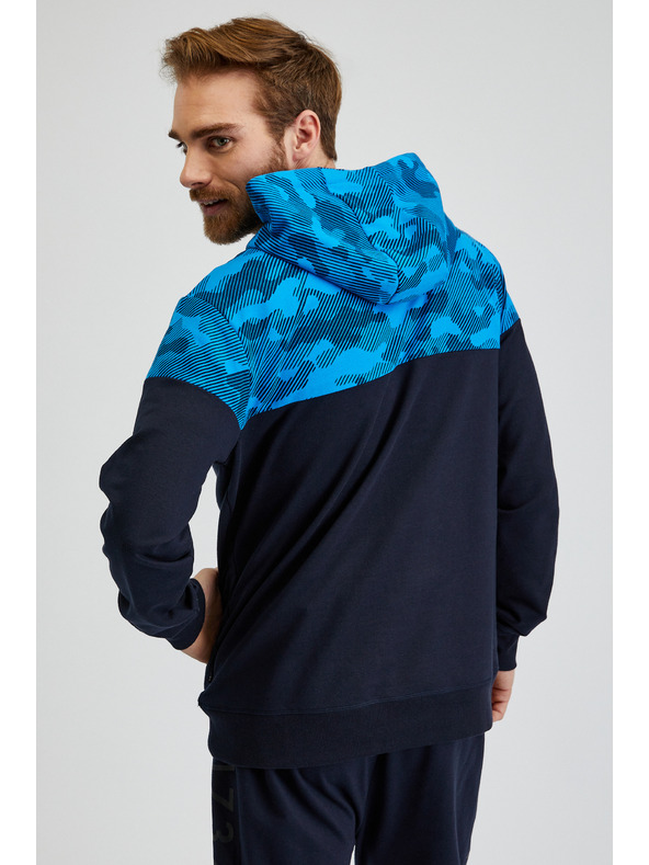 Sam 73 Felpa con cappuccio da uomo blu SAM73 Aquamarine