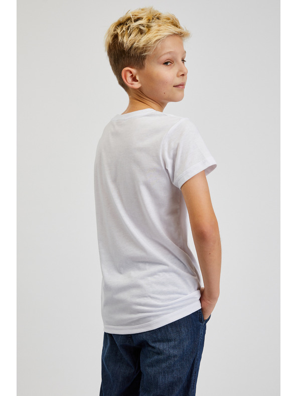 Sam 73 Maglietta stampata bianca da ragazzo SAM73 Scutum