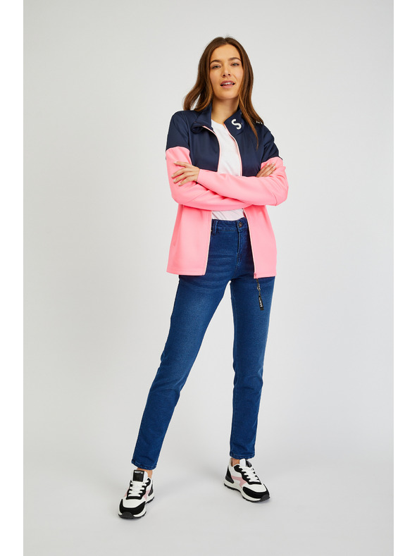 Sam 73 Felpa con zip da donna blu e rosa SAM73 Octans