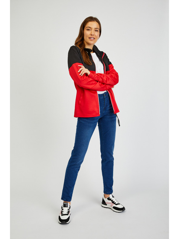 Sam 73 Felpa con zip nera e rossa da donna SAM73 Octans