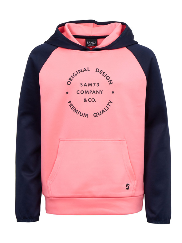 Sam 73 Felpa con cappuccio blu e rosa da ragazza SAM73 Draco