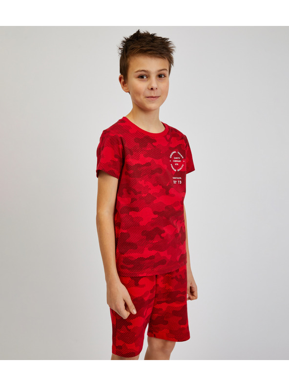 Sam 73 Maglietta militare rossa da ragazzo in cotone SAM73 Hydrus