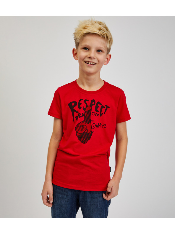 Sam 73 Maglietta rossa da ragazzo SAM73 Scutum