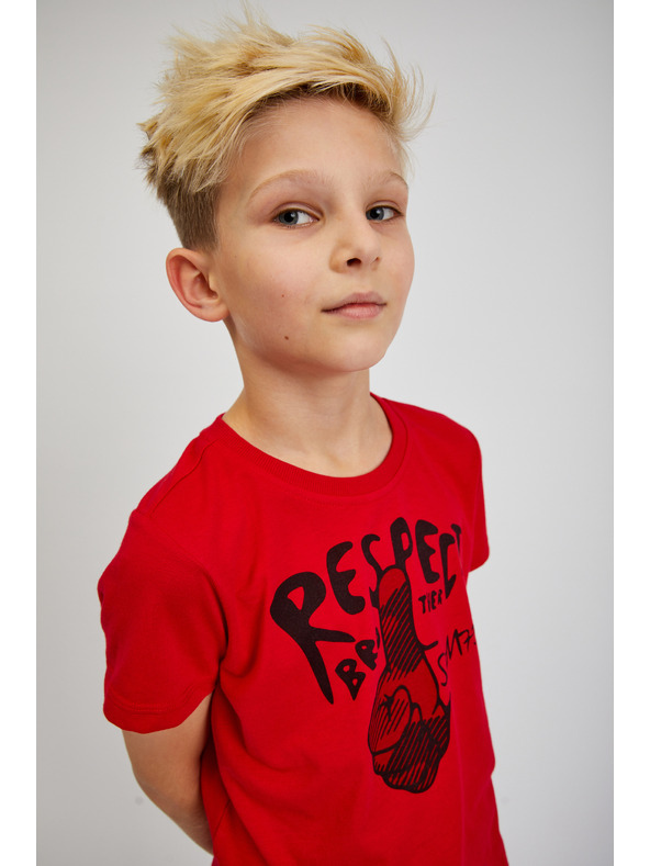 Sam 73 Maglietta rossa da ragazzo SAM73 Scutum