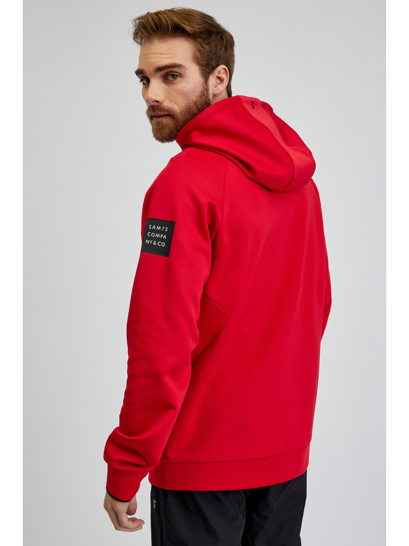 Sam 73 Felpa con cappuccio SAM73 Beryl rossa da uomo