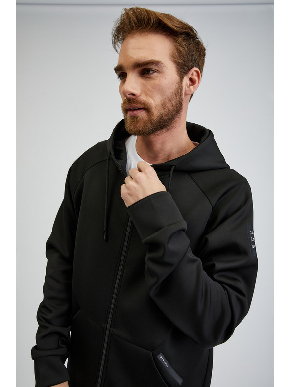 Sam 73 Felpa nera da uomo con cappuccio SAM73 Beryl