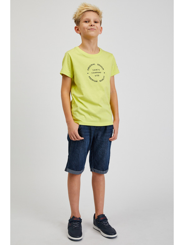 Sam 73 Maglietta gialla da ragazzo in cotone SAM73 Pyrop