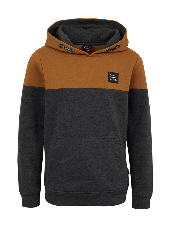 Sam 73 Felpa con cappuccio grigio e marrone SAM 73 Sall