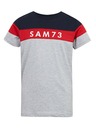 Sam 73 Maglietta a righe blu-grigio da ragazzo SAM 73 Kallan