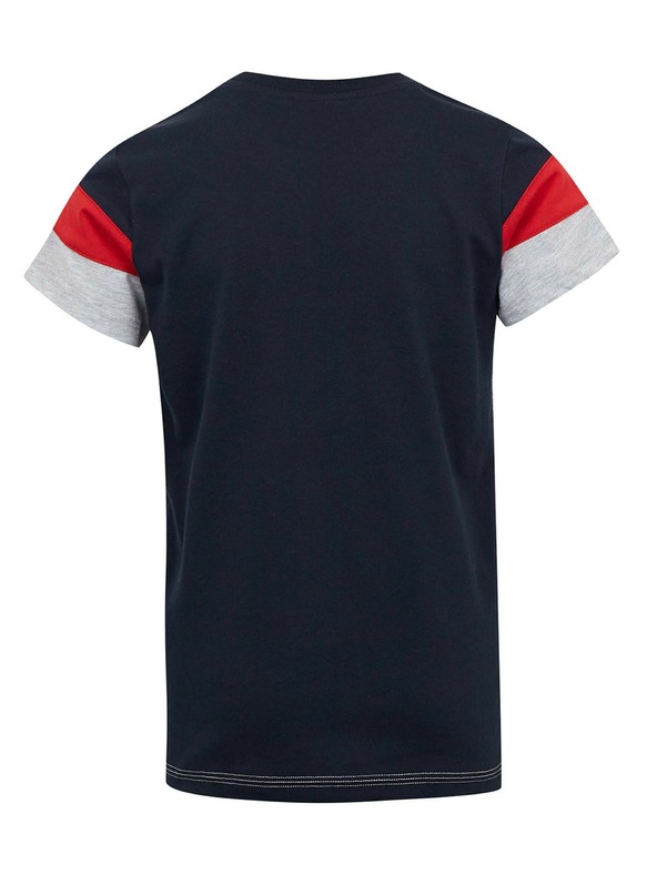 Sam 73 Maglietta a righe blu-grigio da ragazzo SAM 73 Kallan