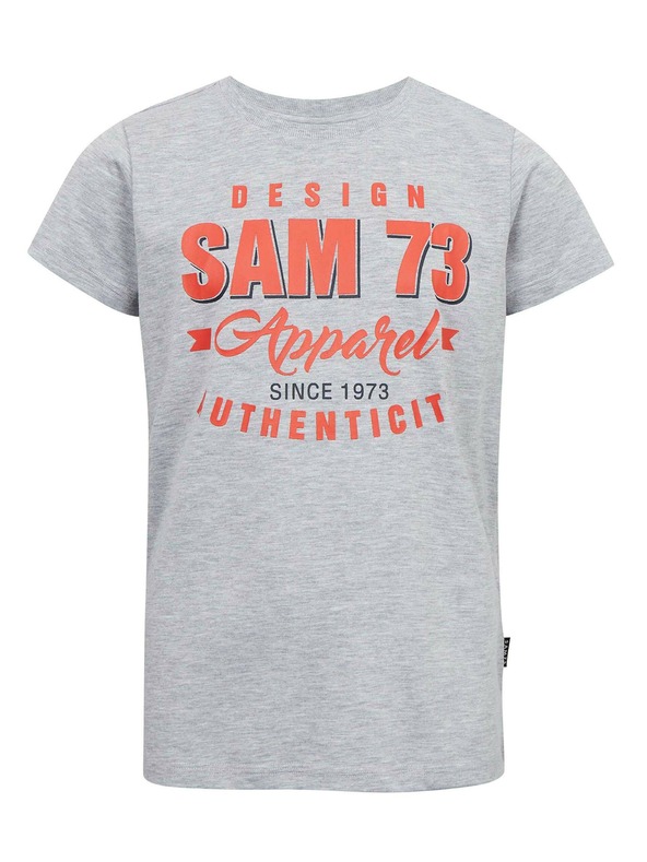 Sam 73 Maglietta a righe grigio chiaro da ragazzo SAM 73 Janson