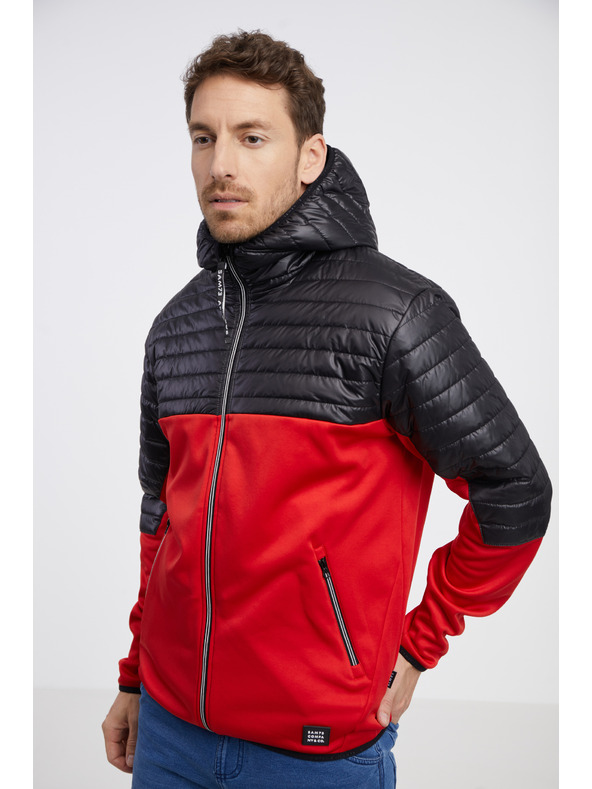 Sam 73 Giacca trapuntata leggera nera e rossa da uomo SAM 73 Vader