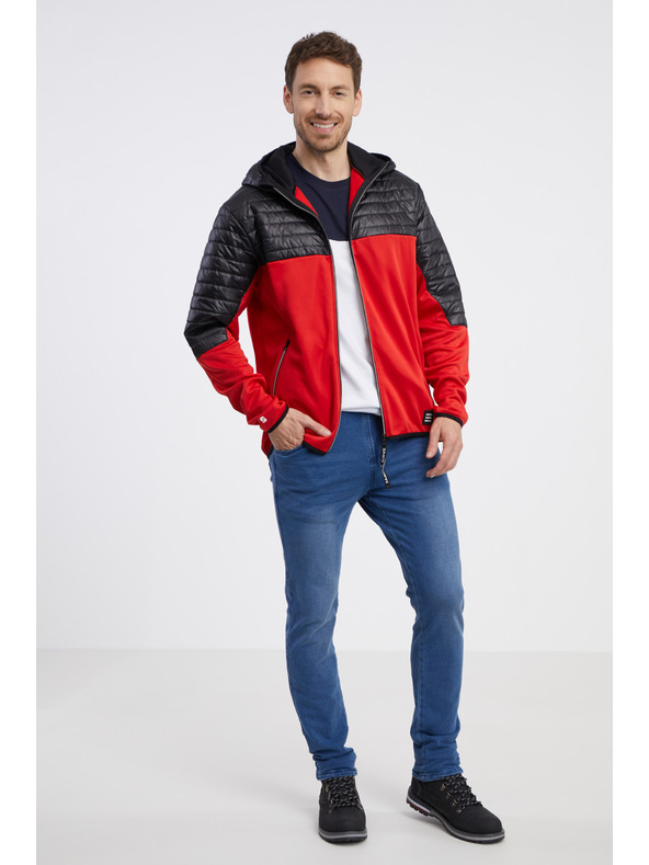Sam 73 Giacca trapuntata leggera nera e rossa da uomo SAM 73 Vader
