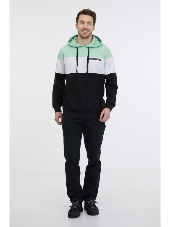 Sam 73 Felpa con cappuccio verde e nera da uomo SAM 73 Gerado