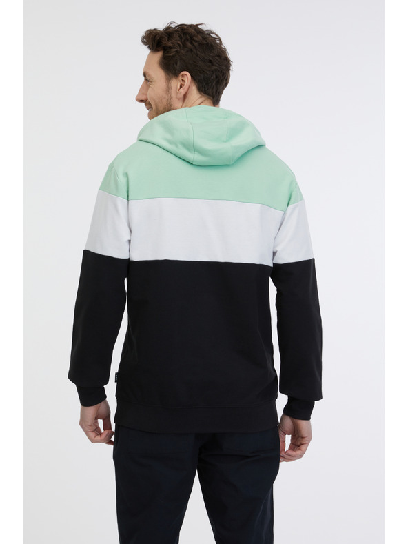 Sam 73 Felpa con cappuccio verde e nera da uomo SAM 73 Gerado