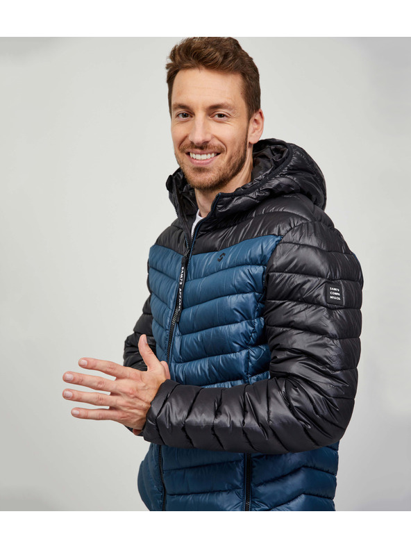 Sam 73 Giacca trapuntata nera e blu da uomo SAM 73 Ulrik