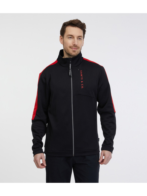 Sam 73 Felpa nera da uomo con zip SAM 73 Lucas