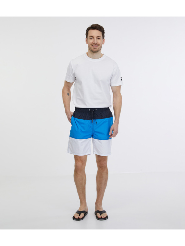 Sam 73 Costume da bagno a righe bianche e blu da uomo SAM 73 Dion