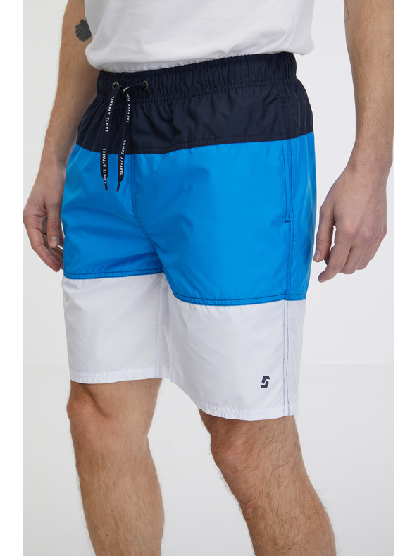 Sam 73 Costume da bagno a righe bianche e blu da uomo SAM 73 Dion