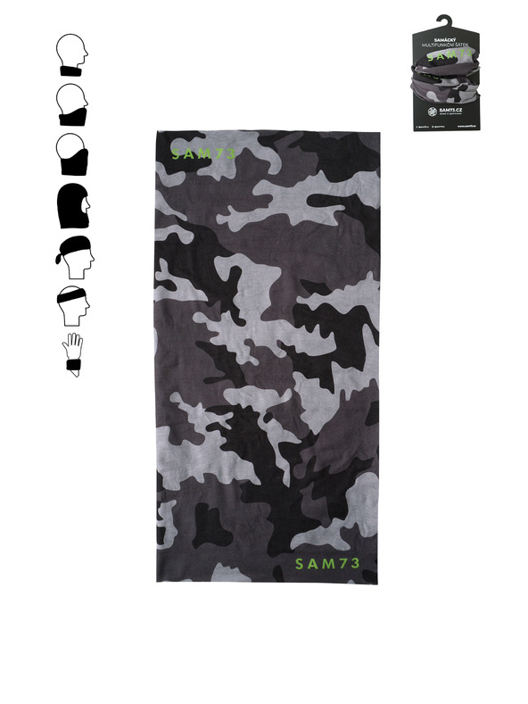 Sam 73 Sciarpa multifunzionale grigia a fantasia SAM 73