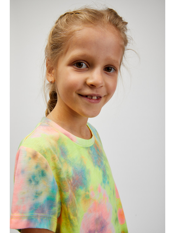 Sam 73 Maglietta fantasia turchese e gialla per bambina SAM73 Auriga