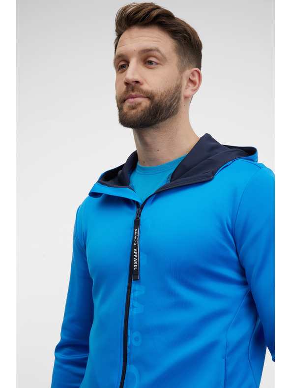 Sam 73 Felpa con cappuccio blu da uomo con cerniera SAM 73 Emanuel