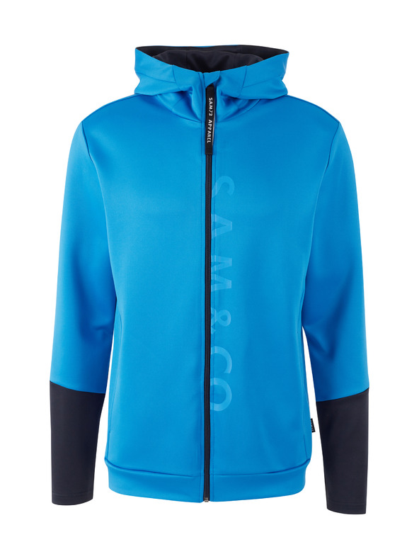 Sam 73 Felpa con cappuccio blu da uomo con cerniera SAM 73 Emanuel