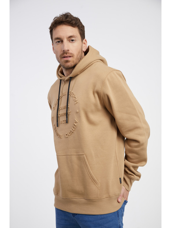 Sam 73 Felpa con cappuccio marrone chiaro da uomo SAM 73 Albus