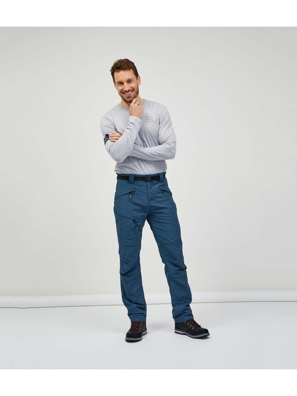 Sam 73 Pantaloni da sci da uomo blu con cintura SAM 73 Ikanto