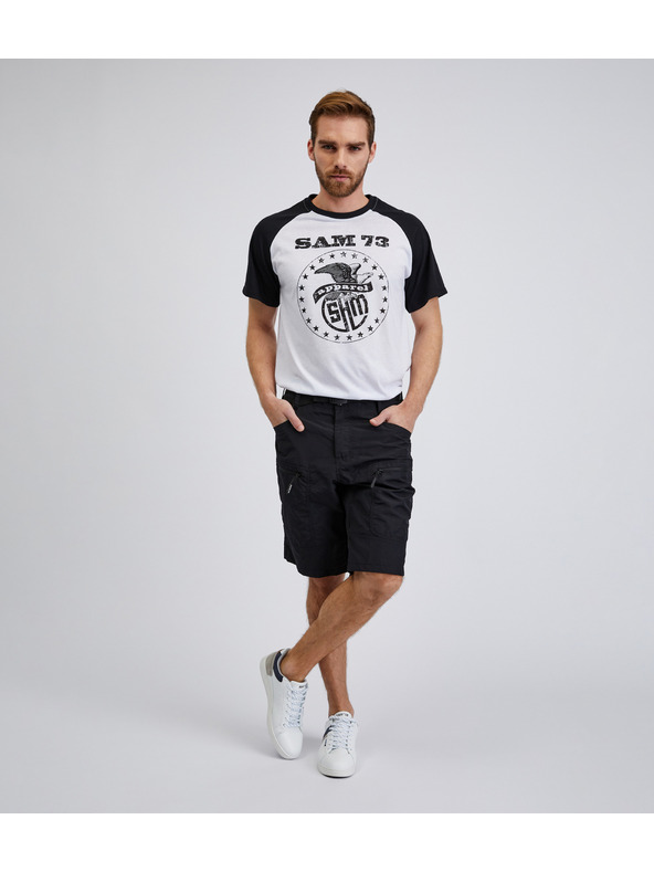 Sam 73 Pantaloncini sportivi da uomo neri SAM73 Andalusit
