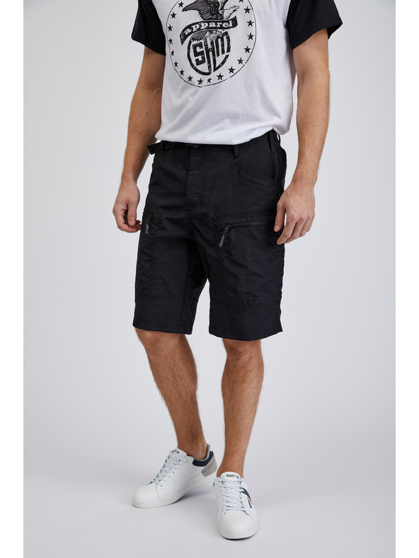 Sam 73 Pantaloncini sportivi da uomo neri SAM73 Andalusit