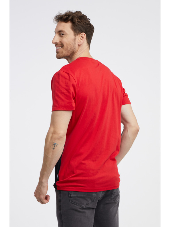 Sam 73 Maglietta nera e rossa da uomo SAM 73 Seamus