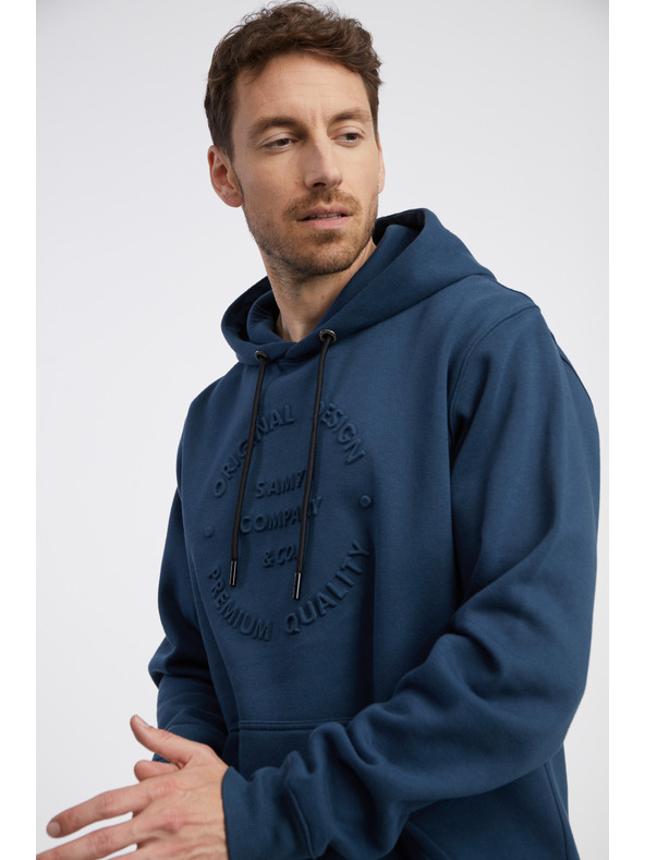 Sam 73 Felpa con cappuccio blu scuro da uomo SAM 73 Albus