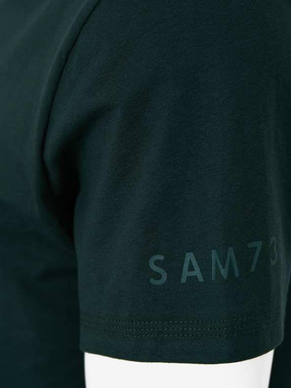 Sam 73 Maglietta da uomo verde scuro SAM 73 Blane