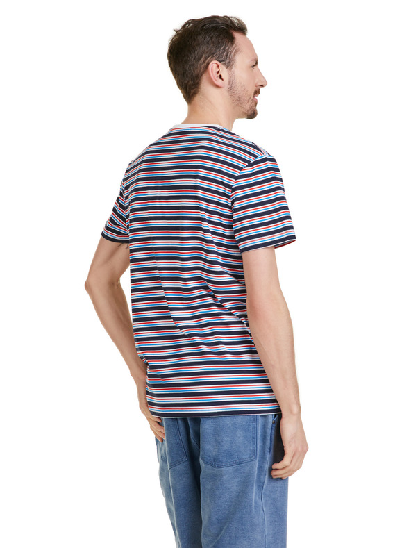 Sam 73 Maglietta a righe blu scuro da uomo SAM 73 Martin