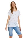 Sam 73 Maglietta bianca da donna con fantasia SAM 73 Roxanne
