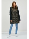 Sam 73 Gilet lungo trapuntato Khaki da donna SAM 73 Dumela