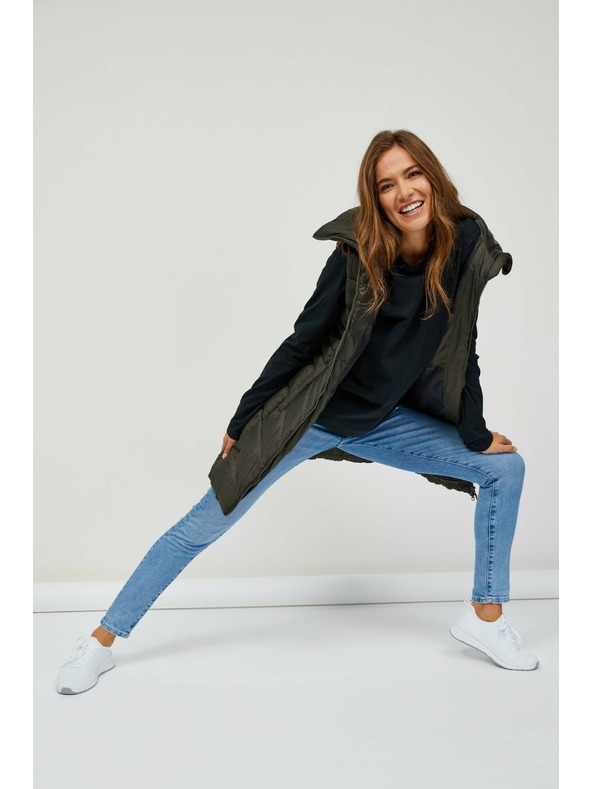 Sam 73 Gilet lungo trapuntato Khaki da donna SAM 73 Dumela