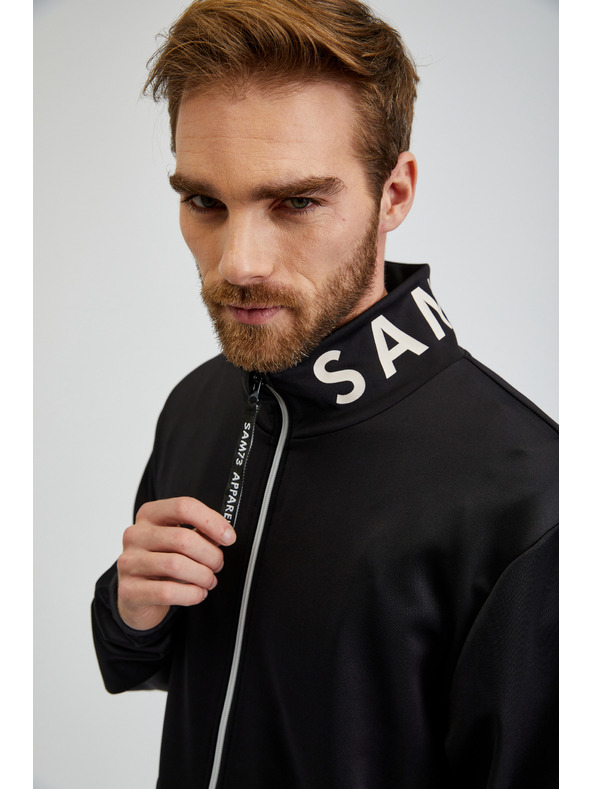 Sam 73 Felpa nera con zip SAM73 Stephen da uomo