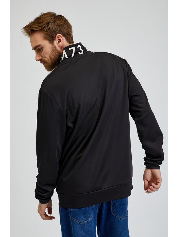 Sam 73 Felpa nera con zip SAM73 Stephen da uomo