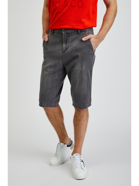 Sam 73 Pantaloncini di jeans da uomo grigio scuro SAM73 Aquarius