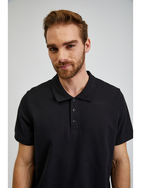 Sam 73 Polo nera da uomo in cotone SAM73 Chryz