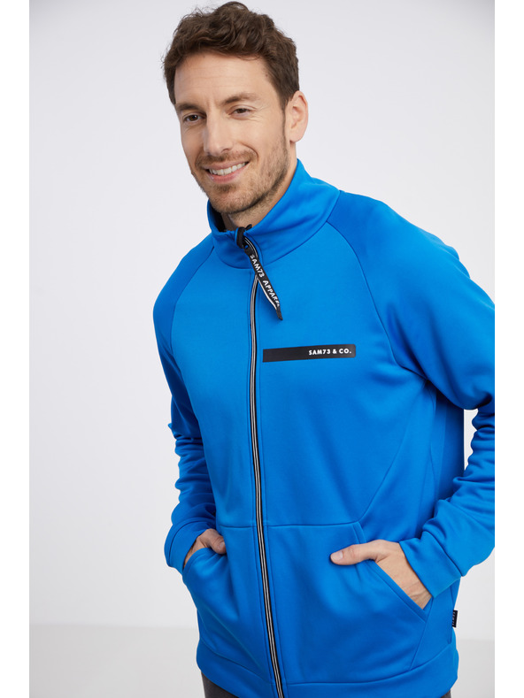 Sam 73 Felpa blu con zip da uomo SAM 73 Darth